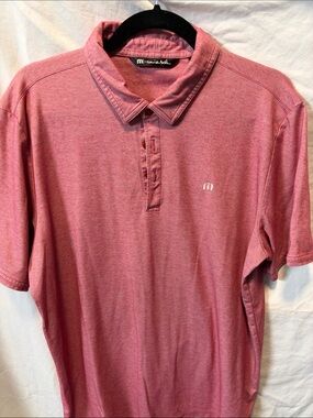Travis Mathew Men's Heathered Rose Polo - Soft Performance Style